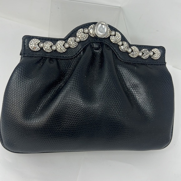 Leather Evening Shoulder Bag Clutch Bag - Picture 2 of 14